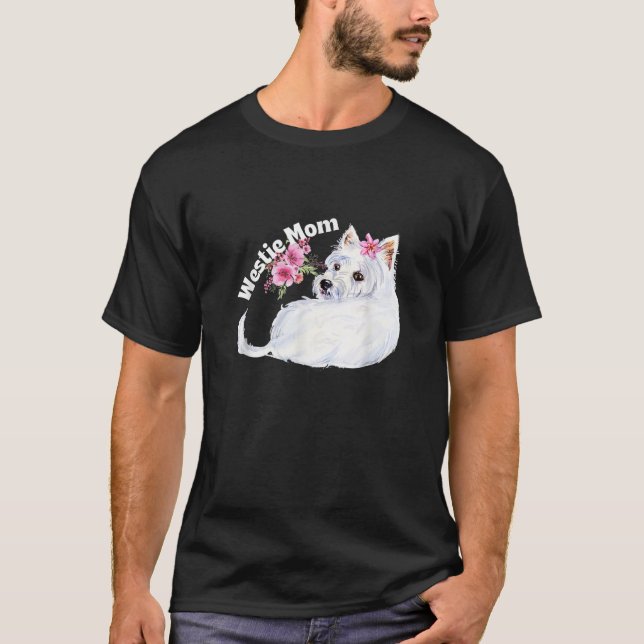 Camiseta Floral West Highland Terrier Dog (Anverso)