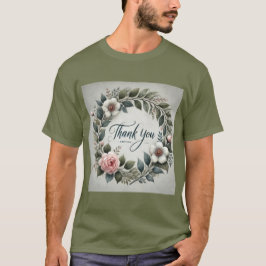 Camiseta Floral Wreath Gracias Mens