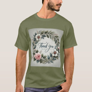 Camiseta Floral Wreath Gracias Mens