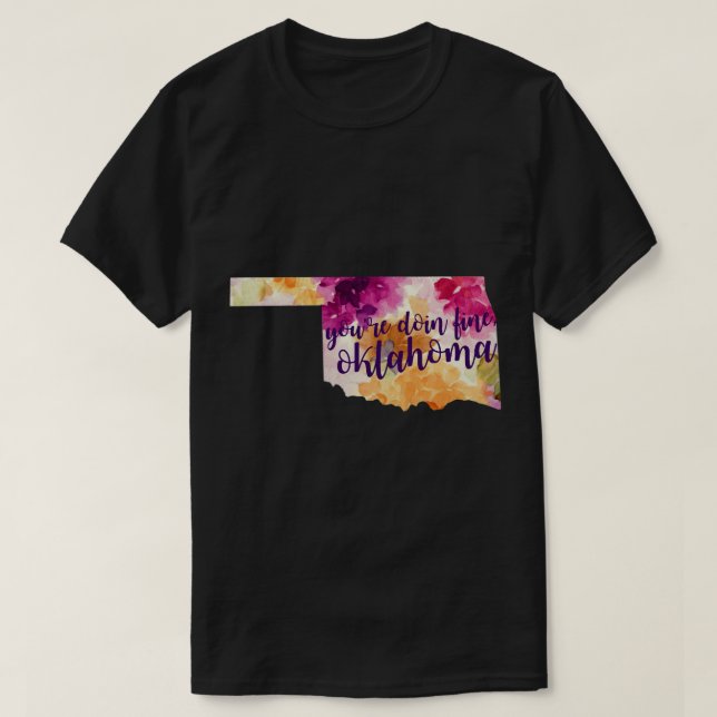Camiseta Floral You Doing Fine Oklahoma (Diseño del anverso)