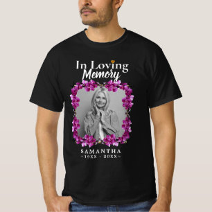 Camiseta Florales En Memoria Amorosa Foto Pérdida de Madre
