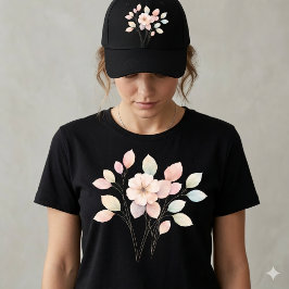 Camiseta Florales Perfectos Pastel