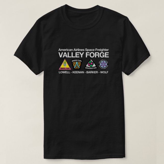 Camiseta Floras de forja del valle del Freighter del espaci (Diseño del anverso)