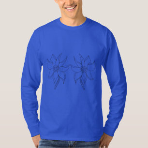 camiseta floreada de manga larga, suave, cómoda