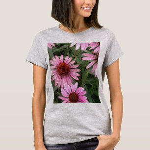 Camiseta floreada rosa