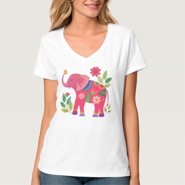 Camiseta Florece como el corazón de un elefante (Anverso)