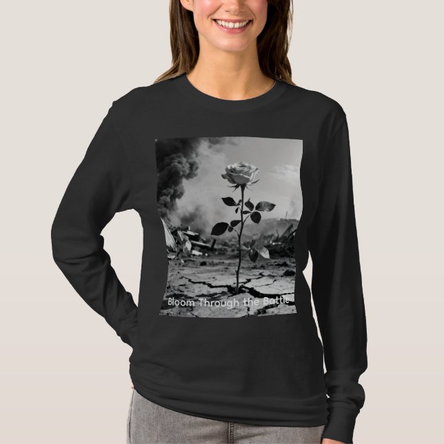 Camiseta Florecer a Través de la Batalla (Anverso)