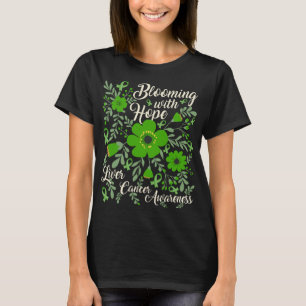 Camiseta Florecer con esperanza de conciencia sobre el cánc