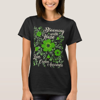Camiseta Florecer con esperanza de conciencia sobre el cánc