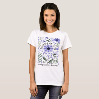 Camiseta Florecer con la esperanza de un cáncer esofágico