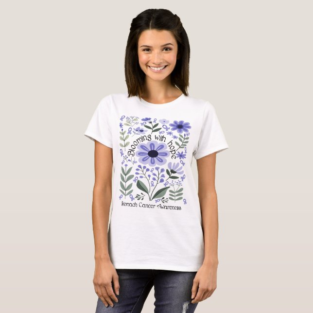 Camiseta Florecer con la esperanza de una conciencia sobre  (Anverso completo)