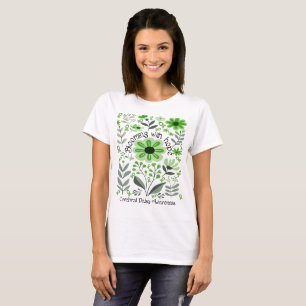 Camiseta Florecer con la esperanza de una parálisis cerebra