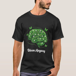 Camiseta Florecer De Todos Modos Floral Retro Cerebro Conci