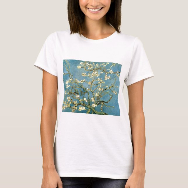 Camiseta Floreciente árbol de almendros por Van Gogh (Anverso)