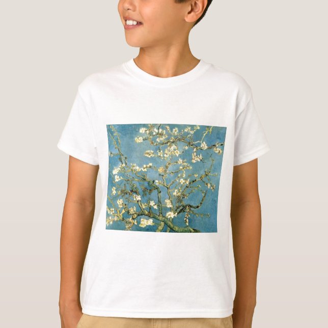 Camiseta Floreciente árbol de almendros por Van Gogh (Anverso)
