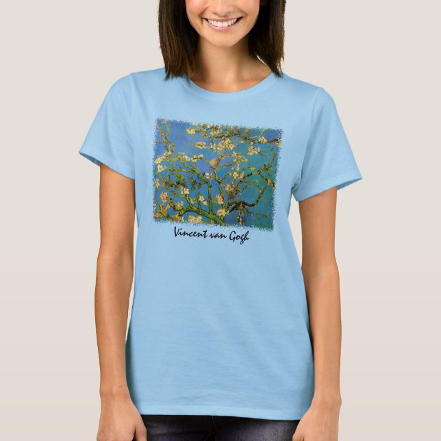 Camiseta Floreciente árbol de almendros por Vincent van Gog (Anverso)