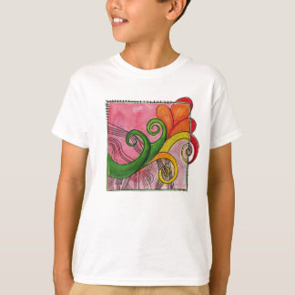 Camiseta floreciente del brillo