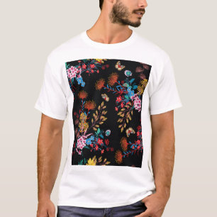 Camiseta Floreciente estilo mariposas jardín estilo liberta
