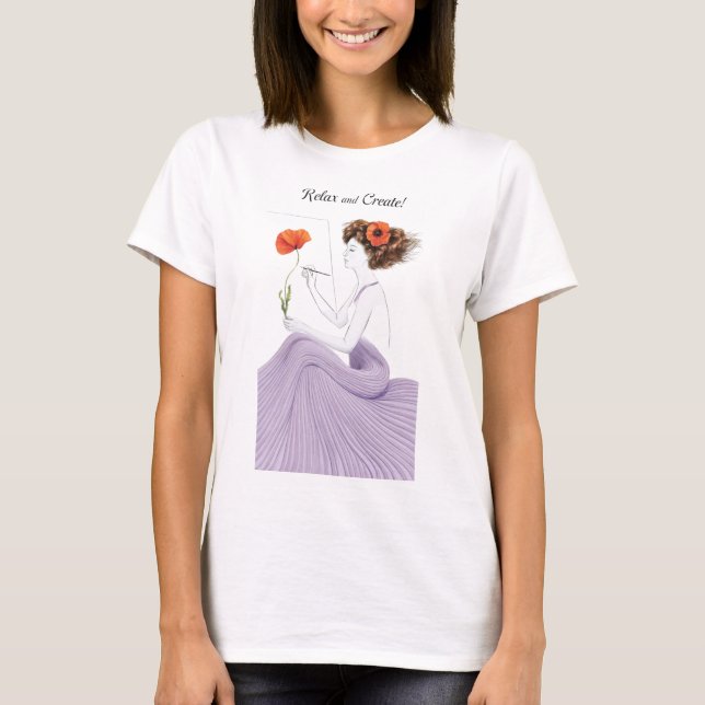Camiseta Florecimiento Creativo: Dejen que su imaginación f (Anverso)