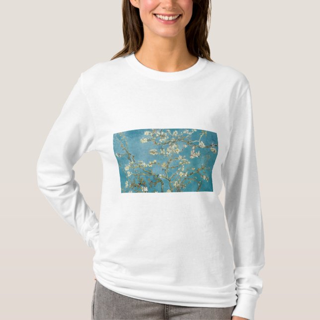 Camiseta Florecimiento de Almond por Vincent van Gogh (Anverso)