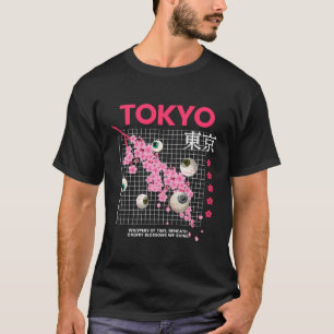 Camiseta Florecimiento de cerezos arte japonés Tokio Weirdc