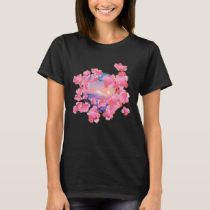 Camiseta Florecimiento de cerezos en el Monte Fuji