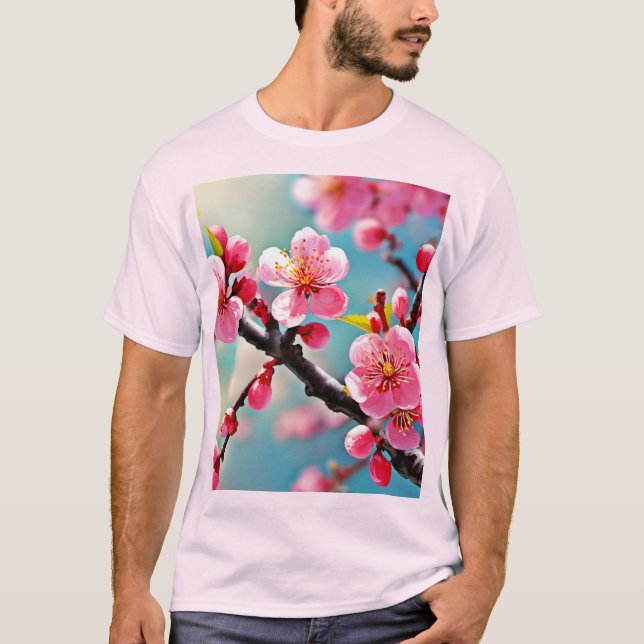 Camiseta Florecimiento de cerezos en primavera (Anverso)
