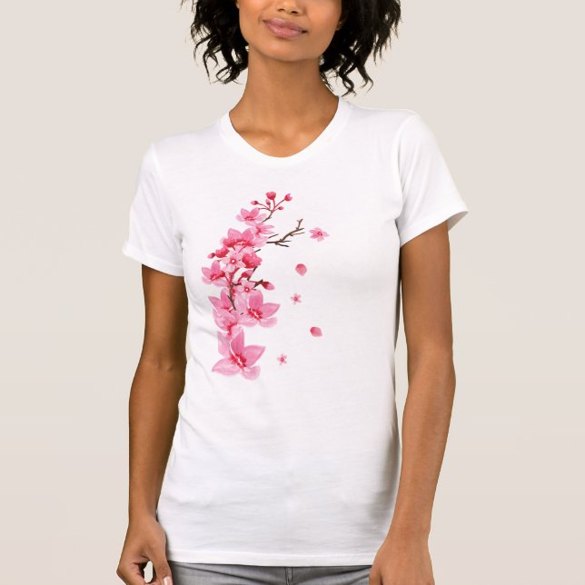 Camiseta Florecimiento de cerezos japoneses Sakura (Anverso)