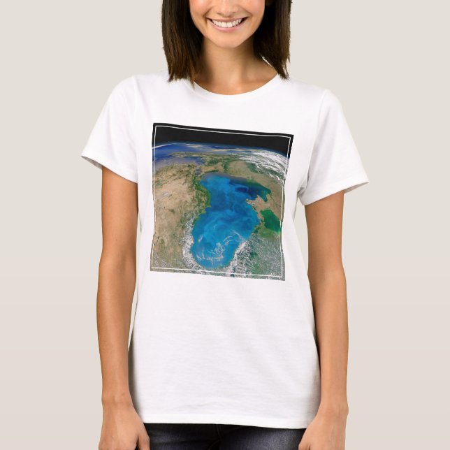 Camiseta Florecimiento Del Fitoplancton Azul En El Mar Negr (Anverso)