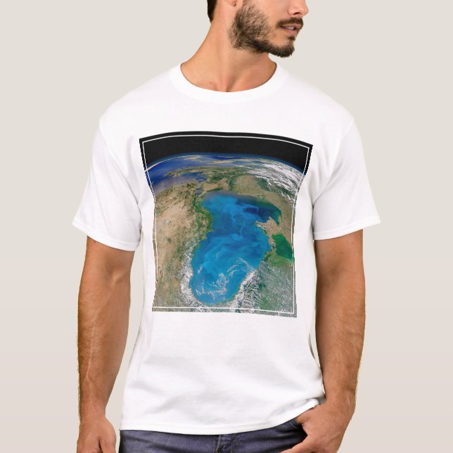Camiseta Florecimiento Del Fitoplancton Azul En El Mar Negr (Anverso)