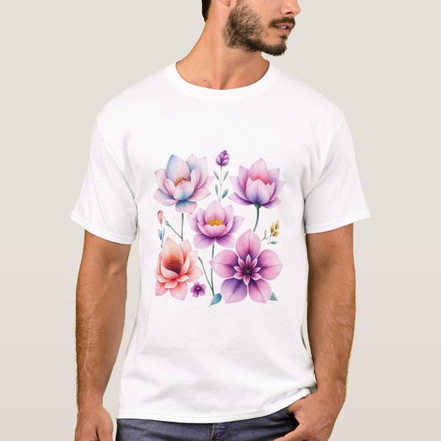 Camiseta Florecimiento vibrante en flor (Anverso)