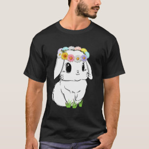 Camiseta Florecita Coqueta Arco Coqueta Conejo de Pascua Ch