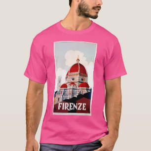Camiseta Florence Firenze 1920 Anuncio de viaje italiano Du