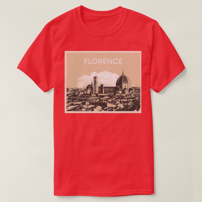 Camiseta Florence Firenze City Cathedral Art (Diseño del anverso)