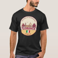 Florence Italy City Skyline Emblem
