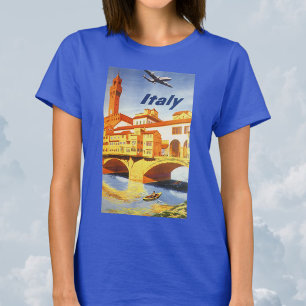 Camiseta Florence Italy Ponte Vecchio Bridge Viaje de Vinta