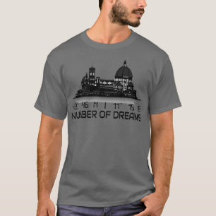 Camiseta Florence Skyline GPS Coordinates Dream City