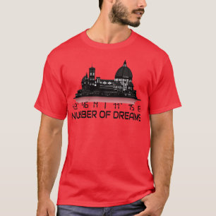 Camiseta Florence Skyline GPS Coordinates Dream City