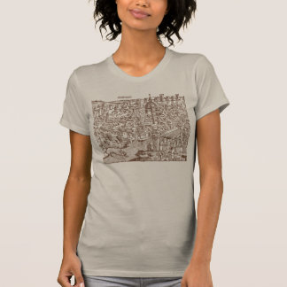 Camiseta Florencia, grabar en madera medieval