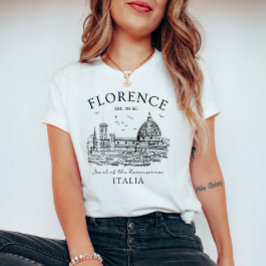 Camiseta Florencia Italia Vintage Duomo Boceto