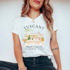 Camiseta Florencia Toscana Italia - Árboles de cipreses