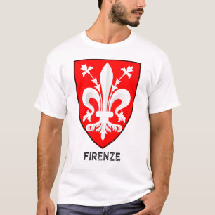 Camiseta Florentina Lirio Escudo de Armas Arte Refinado