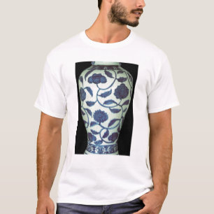 Camiseta Florero azul y blanco grande, período de Jaijing