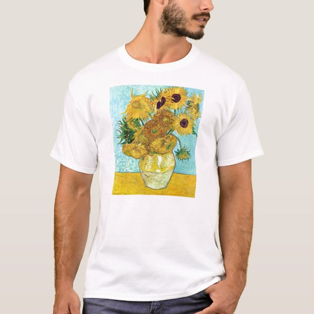Camiseta Florero con doce girasoles de Vincent van Gogh (Anverso)