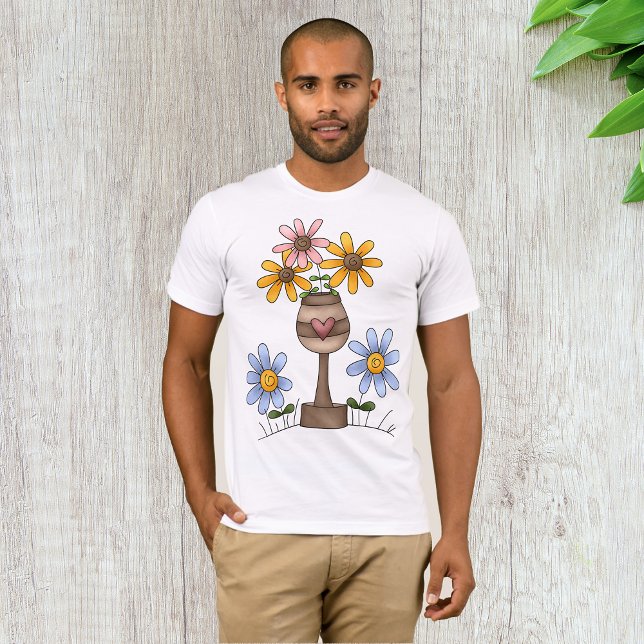 Camiseta Florero de Arte Popular con Corazón (Subido por el creador)