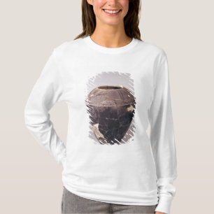 Camiseta Florero del enlucido cerámico adornado con las