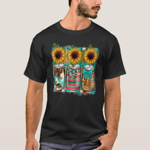 Camiseta Florero Jarron de Girasoles Cuero de Vaca Occident
