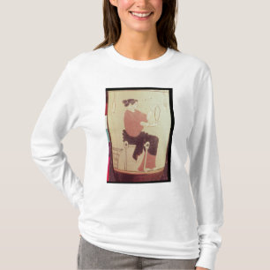 Camiseta Florero o Lekythos, detalle de una mujer asentada