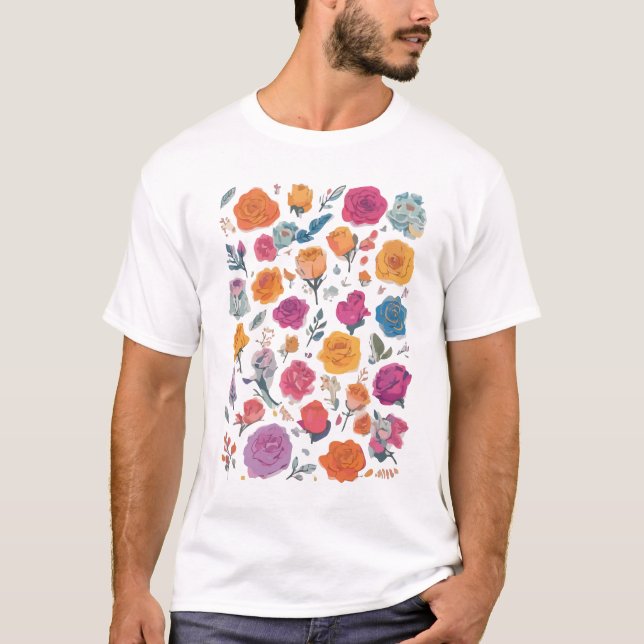 Camiseta flores (Anverso)