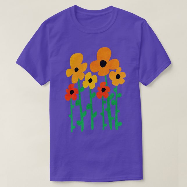 Camiseta flores (Diseño del anverso)